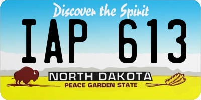 ND license plate IAP613