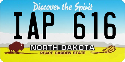 ND license plate IAP616