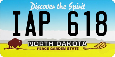ND license plate IAP618
