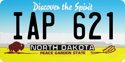 ND license plate IAP621
