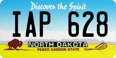 ND license plate IAP628