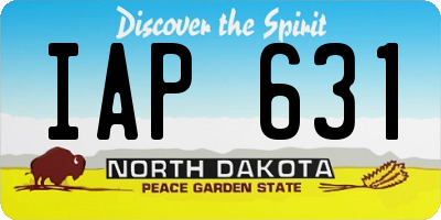 ND license plate IAP631