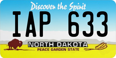 ND license plate IAP633