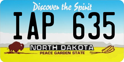 ND license plate IAP635