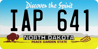 ND license plate IAP641