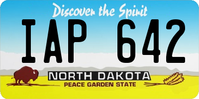 ND license plate IAP642