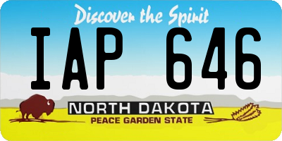 ND license plate IAP646