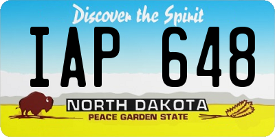 ND license plate IAP648