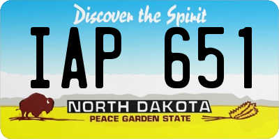 ND license plate IAP651