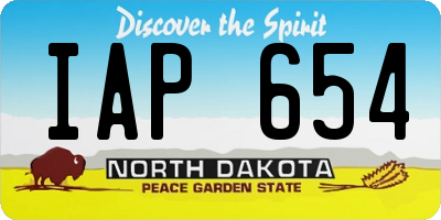 ND license plate IAP654