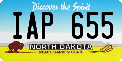 ND license plate IAP655