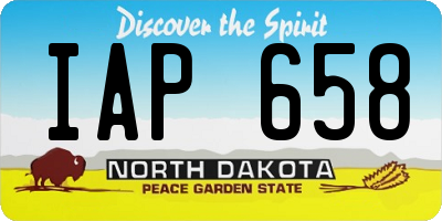 ND license plate IAP658