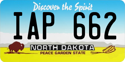 ND license plate IAP662