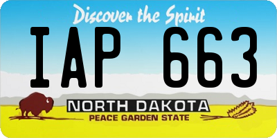 ND license plate IAP663