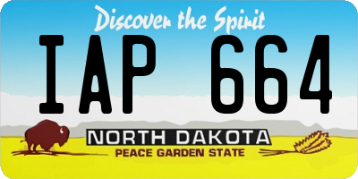 ND license plate IAP664