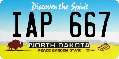 ND license plate IAP667
