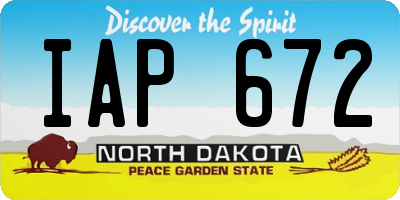 ND license plate IAP672