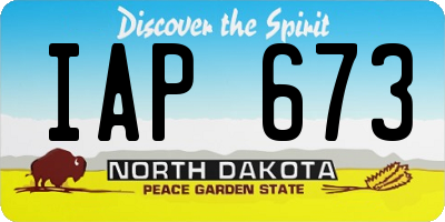 ND license plate IAP673