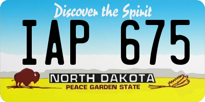 ND license plate IAP675