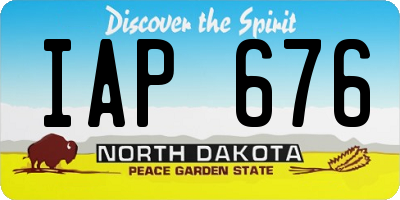 ND license plate IAP676