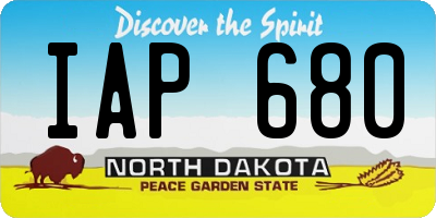 ND license plate IAP680