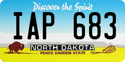ND license plate IAP683