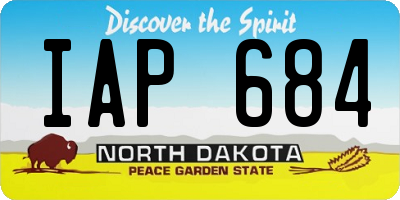 ND license plate IAP684