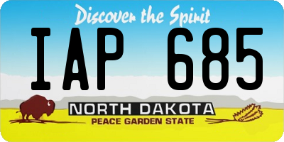 ND license plate IAP685
