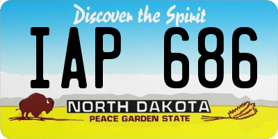 ND license plate IAP686