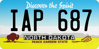 ND license plate IAP687