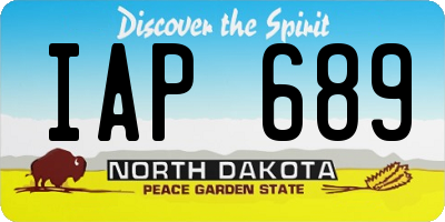 ND license plate IAP689