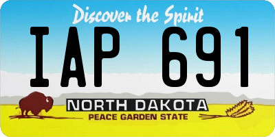 ND license plate IAP691