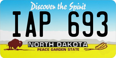 ND license plate IAP693