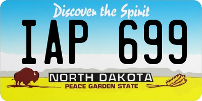 ND license plate IAP699