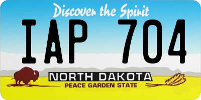 ND license plate IAP704