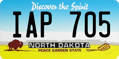 ND license plate IAP705