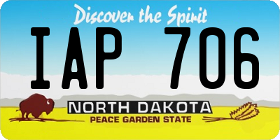 ND license plate IAP706