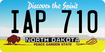 ND license plate IAP710