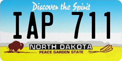 ND license plate IAP711