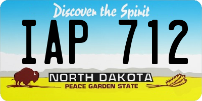 ND license plate IAP712