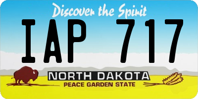 ND license plate IAP717