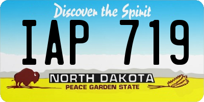ND license plate IAP719