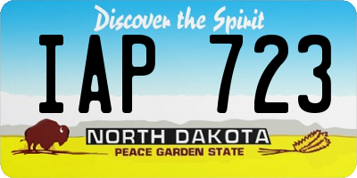 ND license plate IAP723