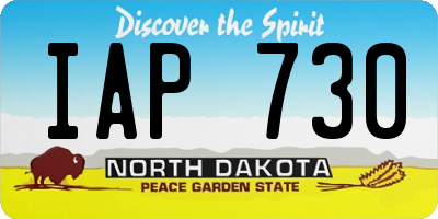 ND license plate IAP730