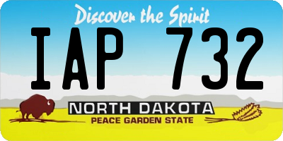 ND license plate IAP732