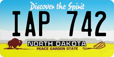 ND license plate IAP742