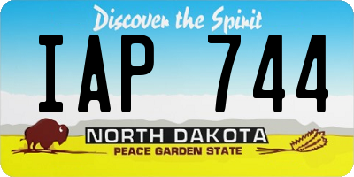 ND license plate IAP744
