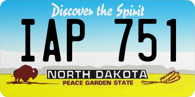 ND license plate IAP751