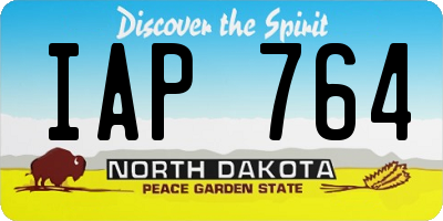 ND license plate IAP764