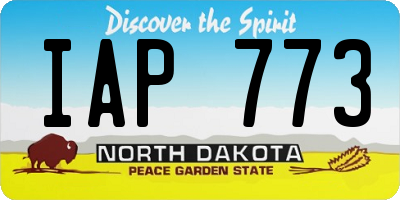 ND license plate IAP773